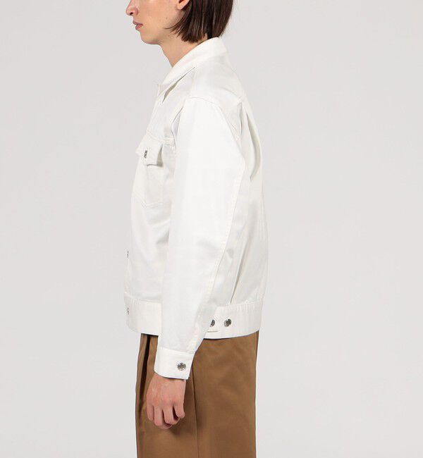 TOMORROWLAND MENS「コットンサテン トラッカージャケット」|ブルゾン・スタジャン|