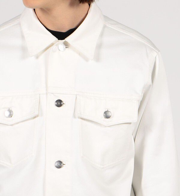 TOMORROWLAND MENS「コットンサテン トラッカージャケット」|ブルゾン・スタジャン|