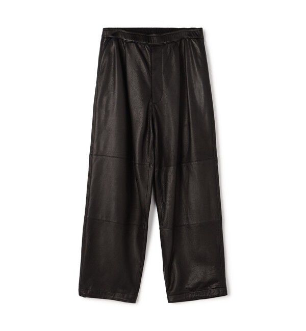 GALERIE VIE「ゴートレザー ストレートパンツ」|その他|19 ブラック