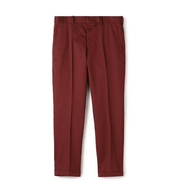 TOMORROWLAND MENS「チノストレッチ スリムテーパードパンツ」|チノ|39 ボルドー