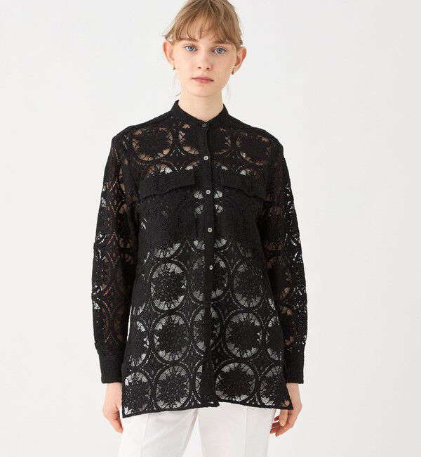 Ballsey「サークルコードレース スタンドカラーシャツ」|シャツ・ブラウス|