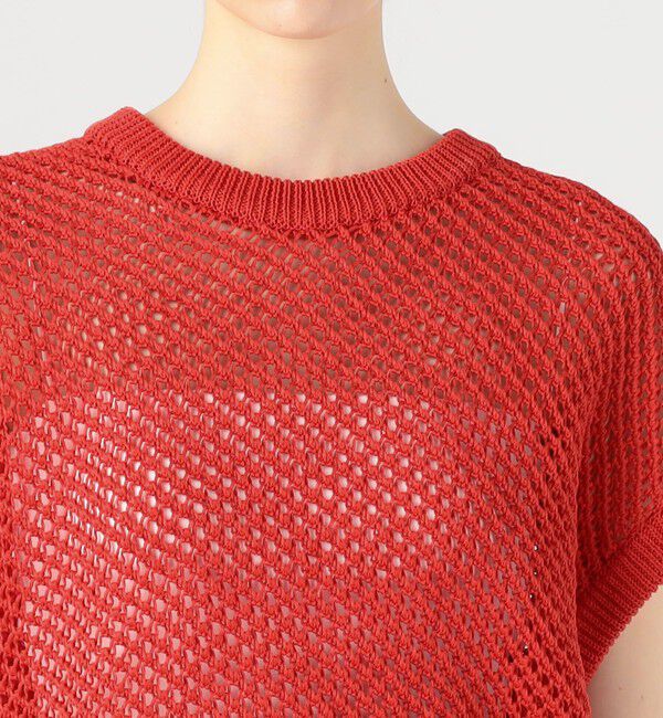 MACPHEE「コットンメッシュ クルーネックプルオーバー」|ニット・セーター|