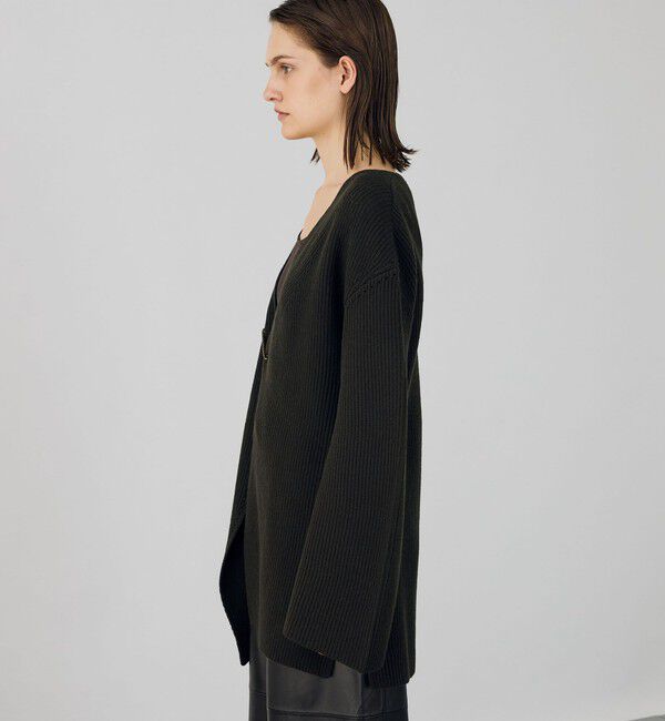 DES PRES「セミウーステッドウール キルトピン付きカーディガン」|カーディガン|