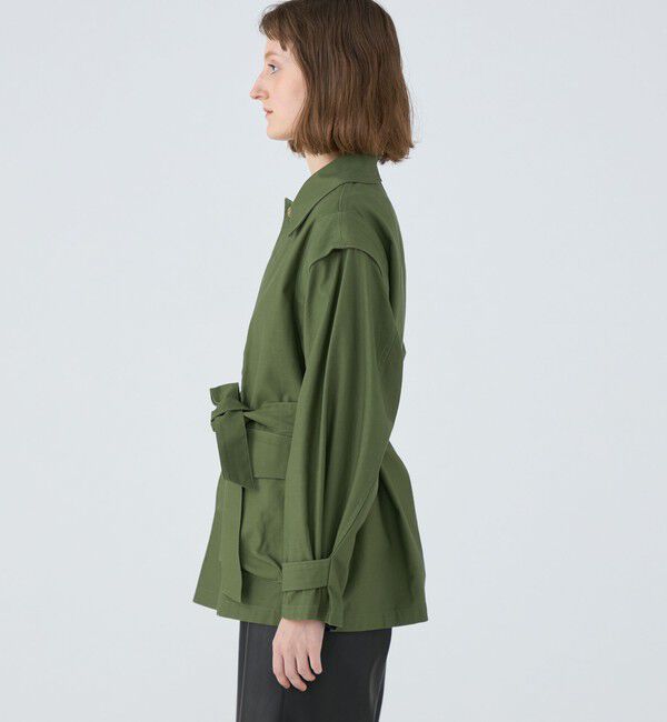 MACPHEE「スラブバックサテン ミリタリージャケット」|ミリタリージャケット|