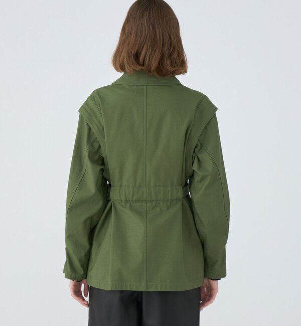 MACPHEE「スラブバックサテン ミリタリージャケット」|ミリタリージャケット|
