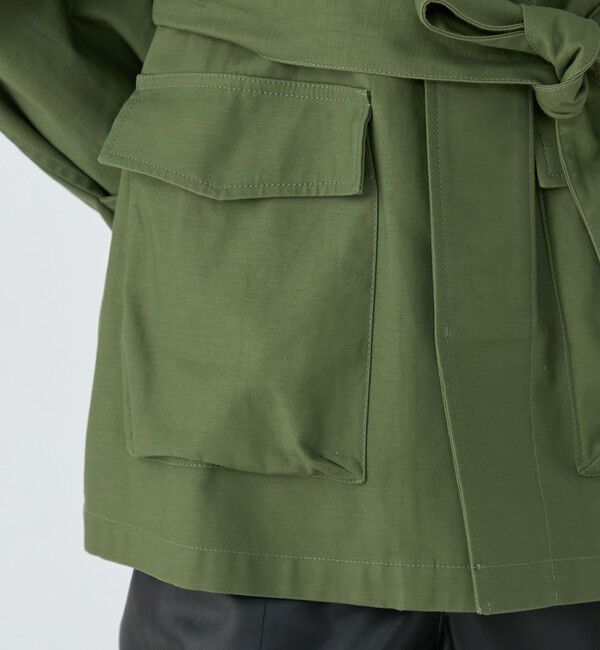 MACPHEE「スラブバックサテン ミリタリージャケット」|ミリタリージャケット|