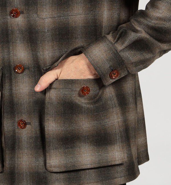 TOMORROWLAND MENS「ウールカシミヤシルク ダブルポケット シャツジャケット SILKAIR LORO PIANA」|ブルゾン・スタジャン|
