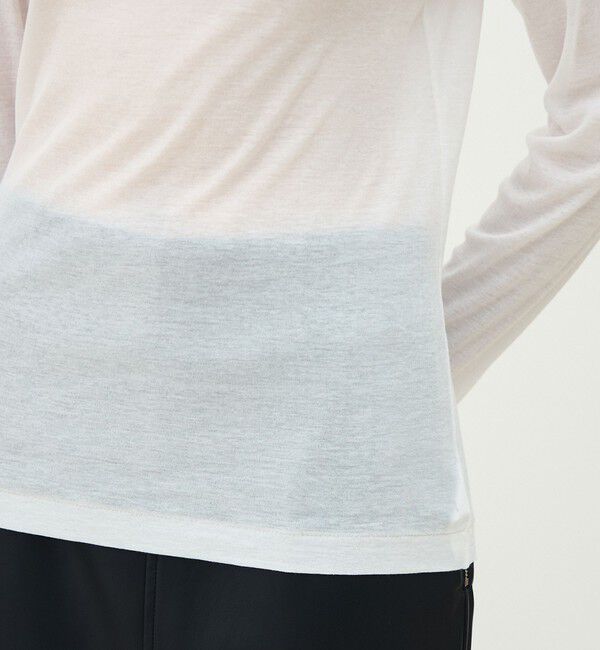 MACPHEE「シアージャージーコンビ ラウンドネックプルオーバー」|Tシャツ・カットソー|
