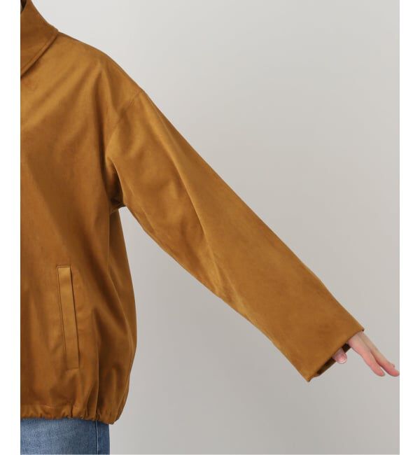 IENA「フェイクスエードブルゾン」|ライダースジャケット|