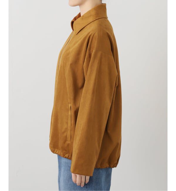 IENA「フェイクスエードブルゾン」|ライダースジャケット|