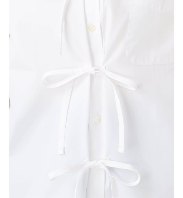 IENA「《予約》MA/RE/マレ RIBBON SHIRTS シャツ LIGHT COTTON 104 GR」|シャツ・ブラウス|