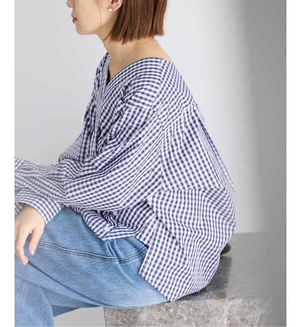 IENA「《予約》MA/RE/マレ カシュクールSHIRTS シャツ LIGHT COTTON 104 GR」|シャツ・ブラウス|