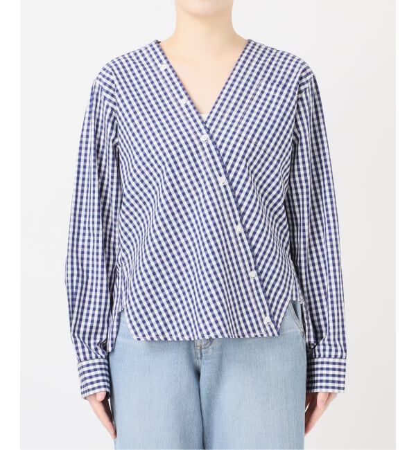 IENA「《予約》MA/RE/マレ カシュクールSHIRTS シャツ LIGHT COTTON 104 GR」|シャツ・ブラウス|