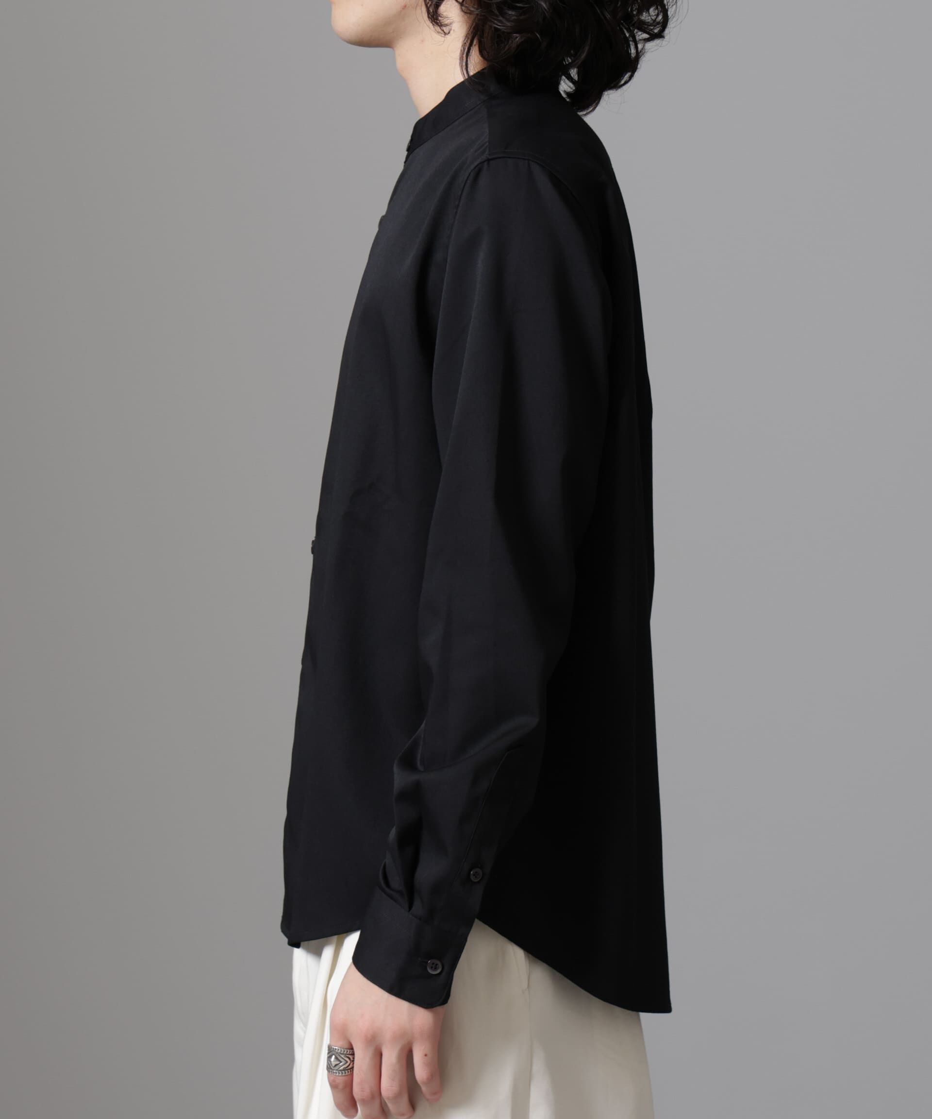 nano･universe「スタンダードバンドカラーシャツ/長袖」|シャツ・ブラウス|