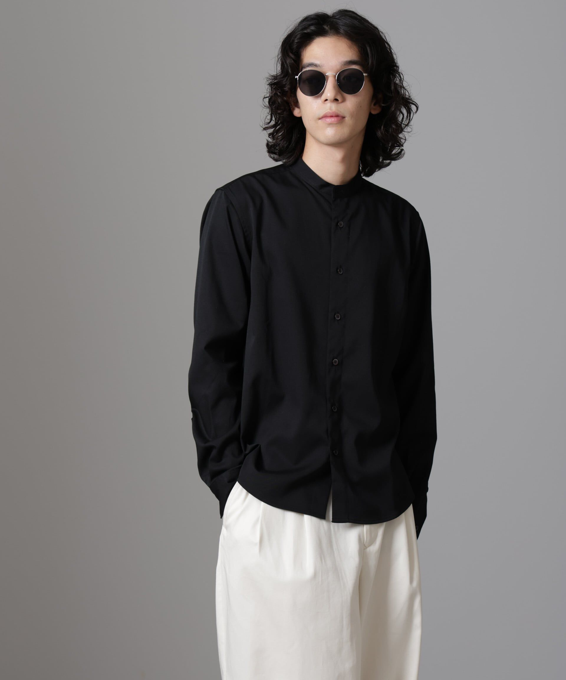 nano･universe「スタンダードバンドカラーシャツ/長袖」|シャツ・ブラウス|