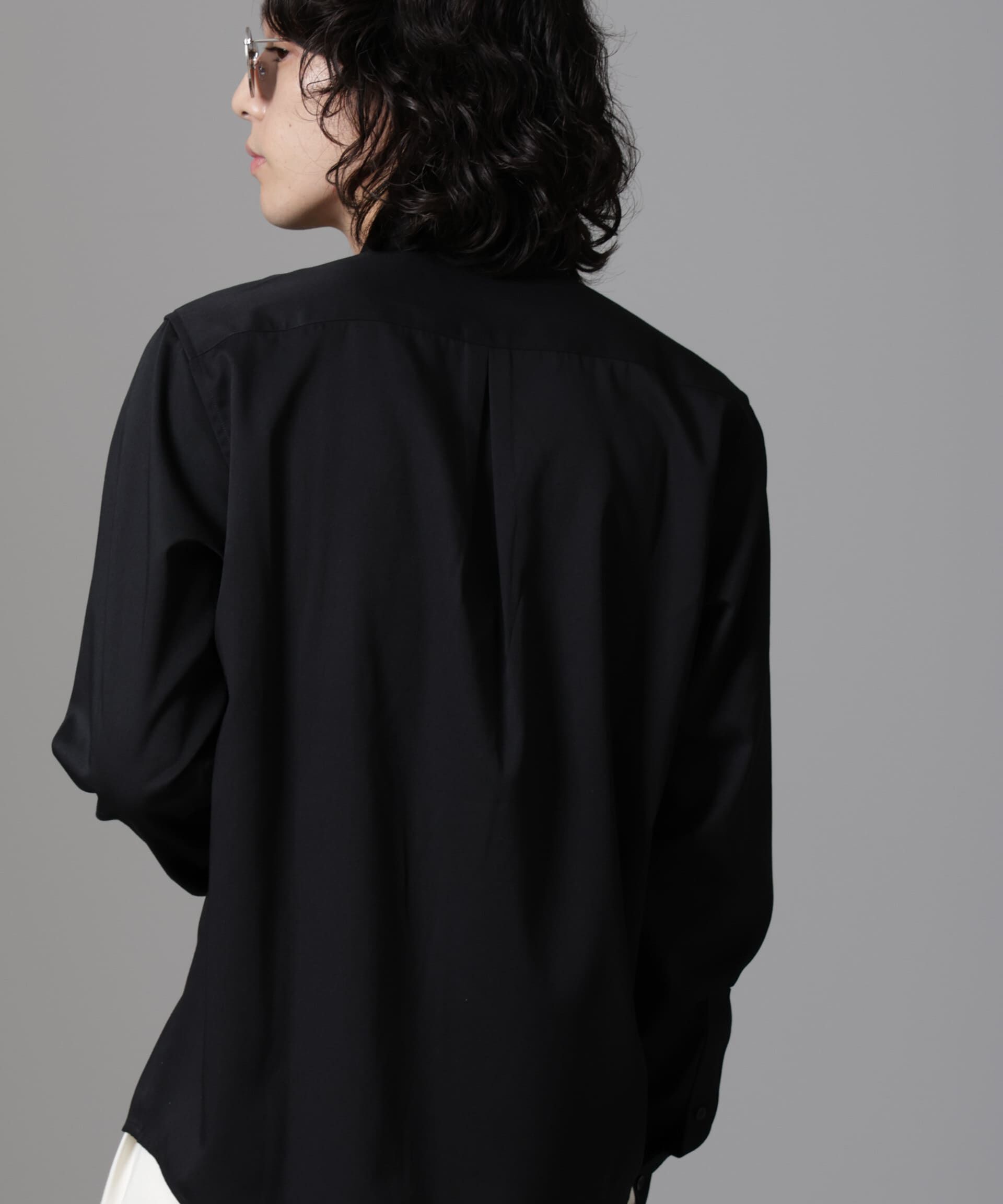 nano･universe「スタンダードバンドカラーシャツ/長袖」|シャツ・ブラウス|