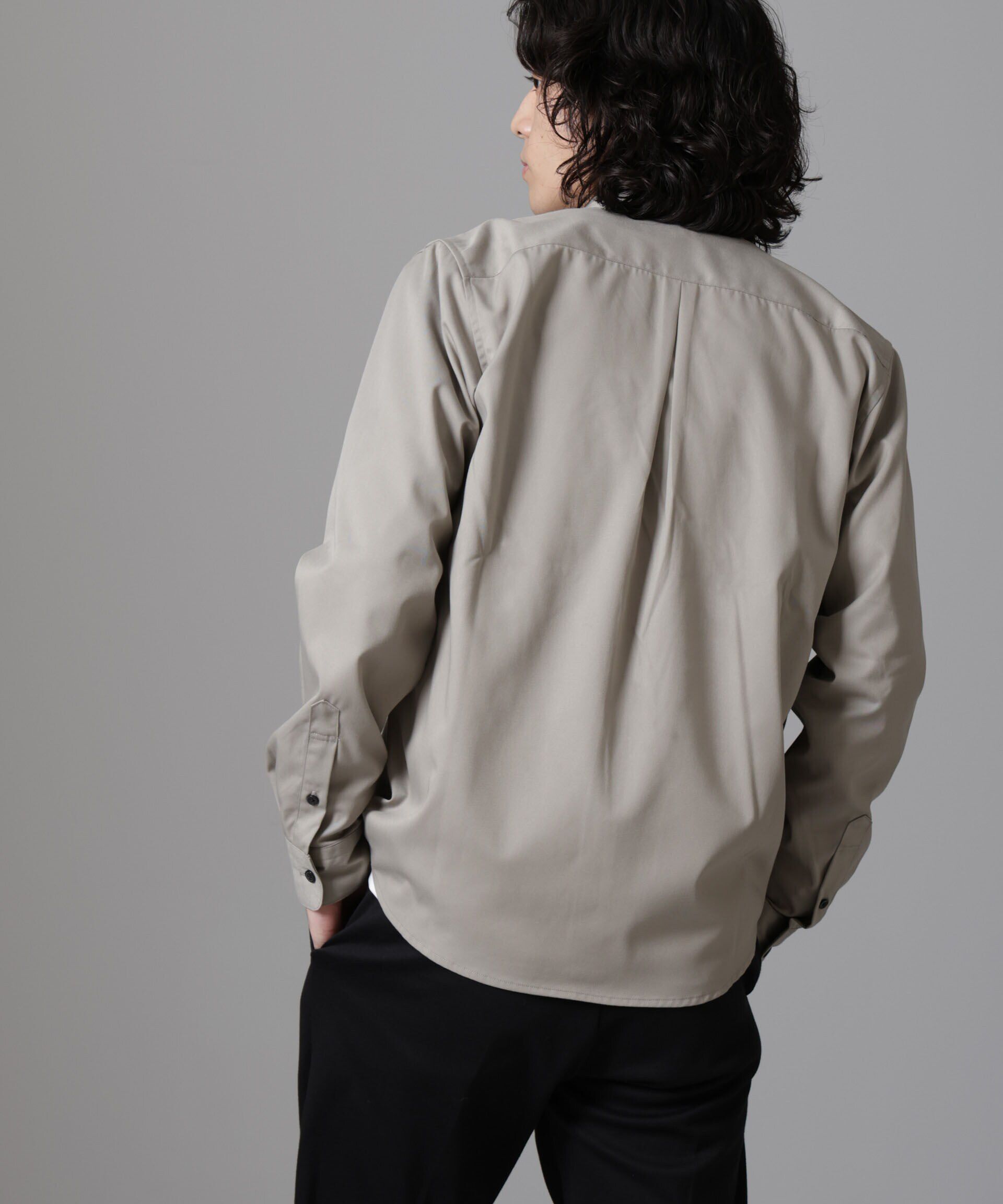 nano･universe「スタンダードバンドカラーシャツ/長袖」|シャツ・ブラウス|