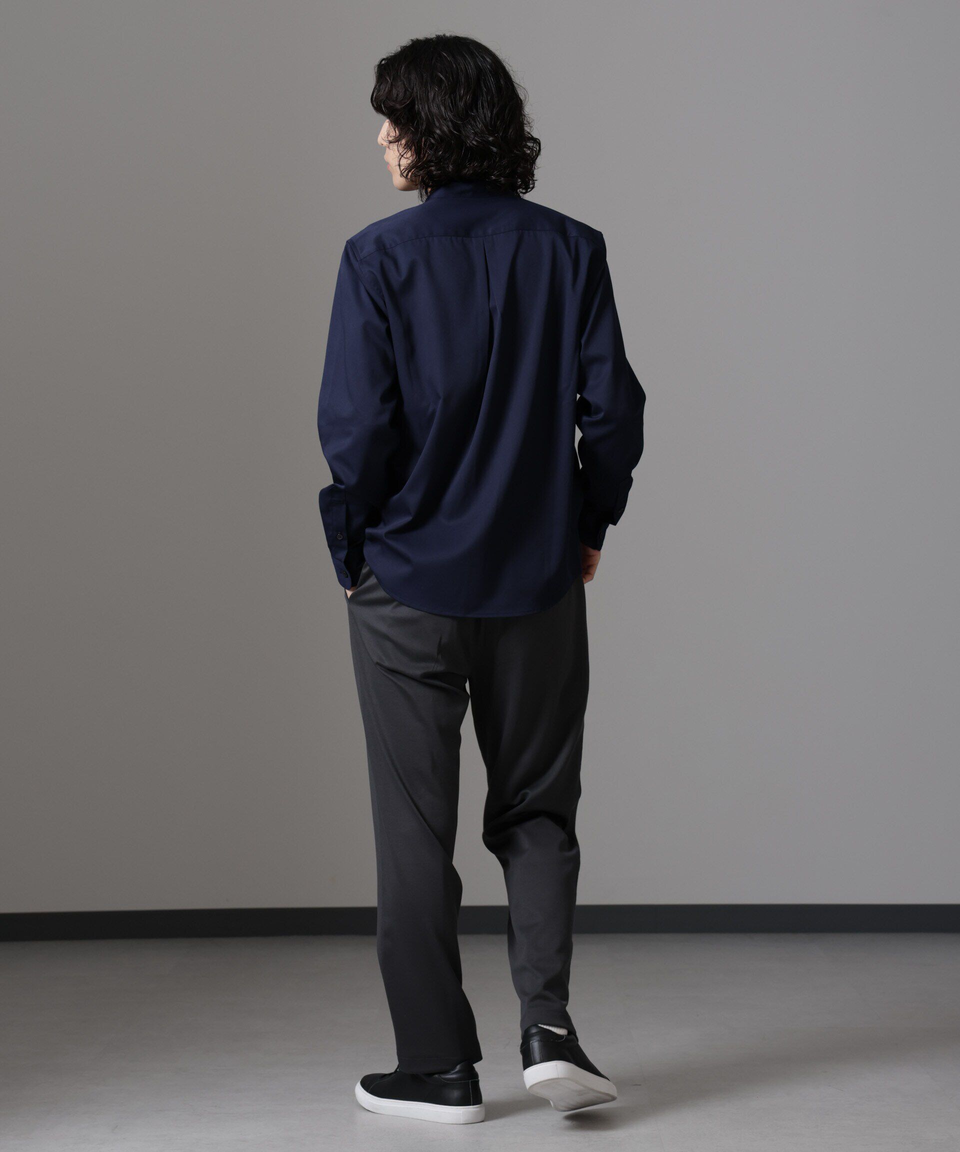 nano･universe「スタンダードバンドカラーシャツ/長袖」|シャツ・ブラウス|