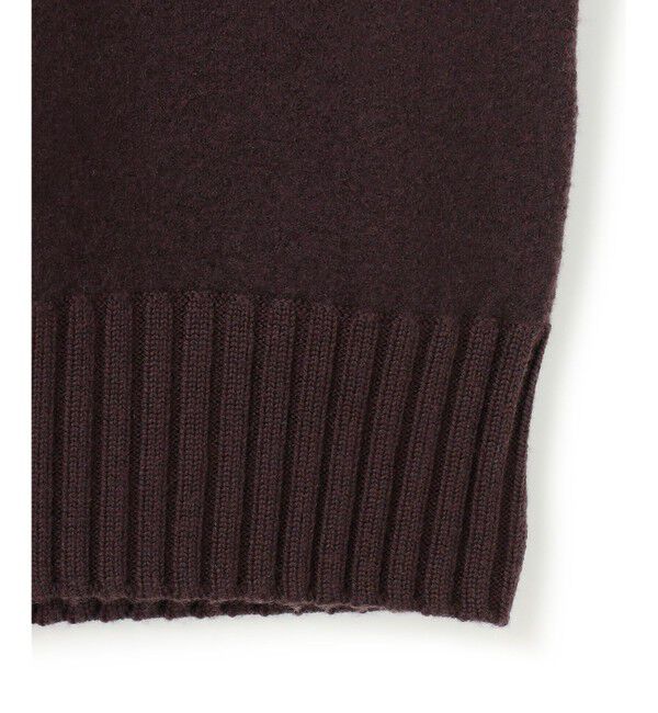 23区「ボイルドウールコンビ ジップ タートルニット」|ニット・セーター|