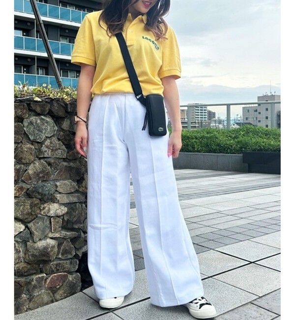 LACOSTE「ネームプリントウォッシュドポロシャツ」|ポロシャツ|