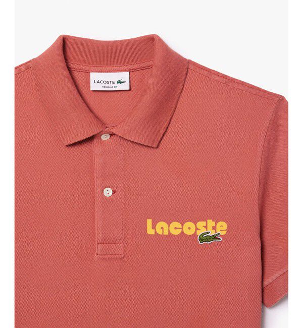 LACOSTE「ネームプリントウォッシュドポロシャツ」|ポロシャツ|
