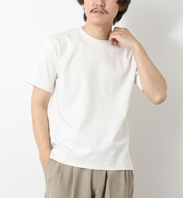 NOLLEY'S goodman「《ビジカジ対応》ハイゲージ シルケットポンチ ドレスCN T 25SS」|Tシャツ・カットソー|オフホワイト