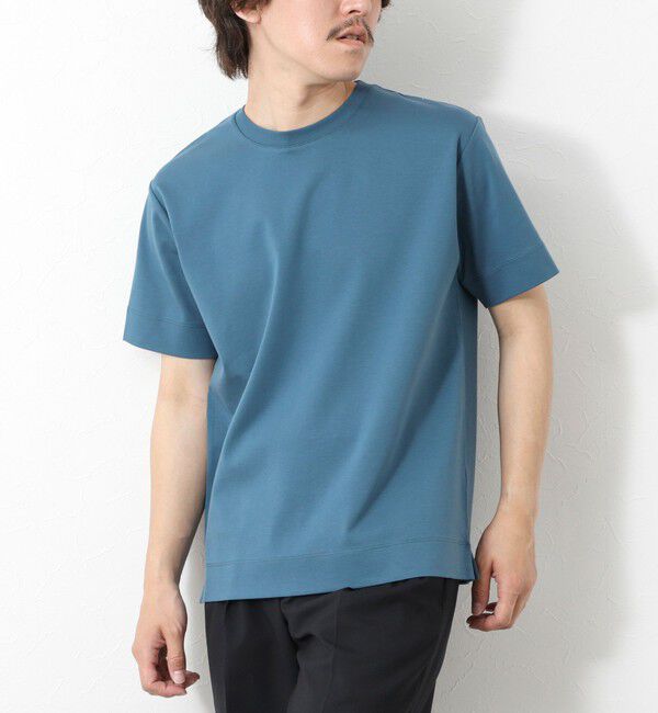 NOLLEY'S goodman「《ビジカジ対応》ハイゲージ シルケットポンチ ドレスCN T 25SS」|Tシャツ・カットソー|グレイッシュブルー