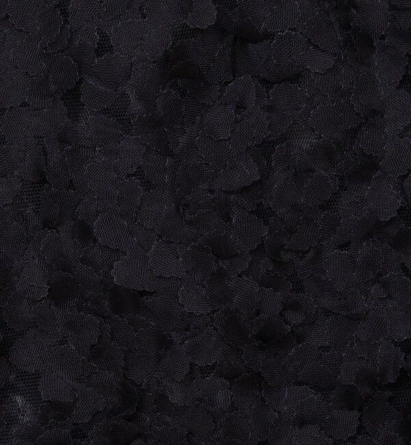 NOLLEY'S「《手洗い可能》シフォン刺繍生地クルーネックカーディガン」|カーディガン|