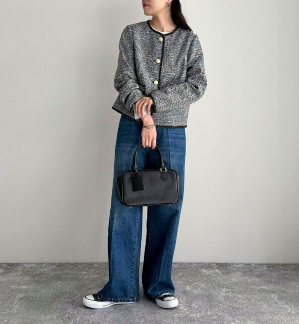 fredy emue「FRセンタープレスセミワイドデニムパンツ」|デニム|