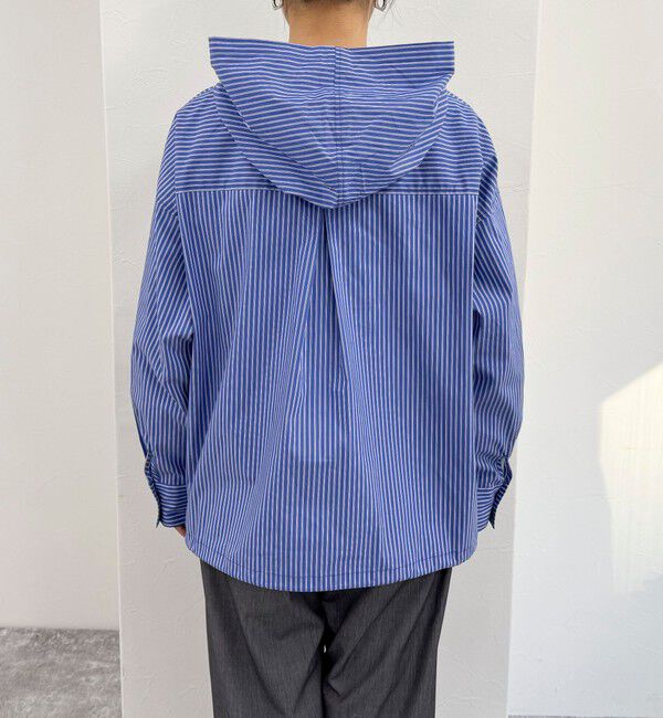 fredy emue「ストライプフーディーシャツ」|シャツ・ブラウス|