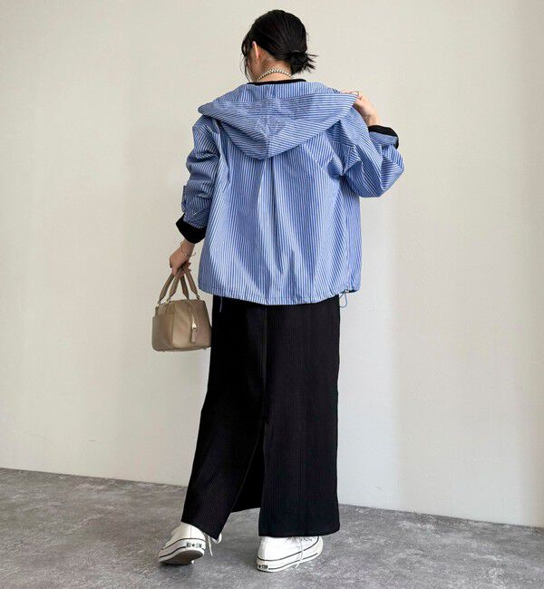 fredy emue「ストライプフーディーシャツ」|シャツ・ブラウス|