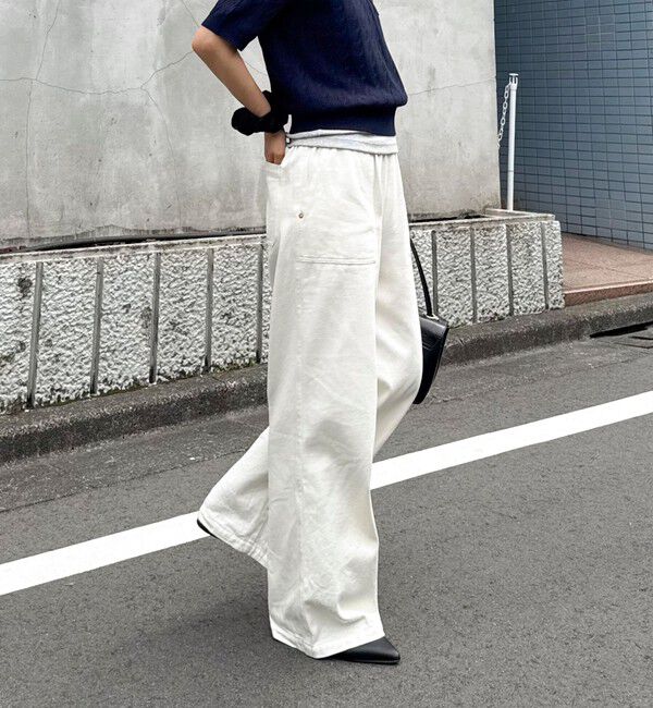 fredy emue「ライトオンスデニムベイカーイージーパンツ」|デニム|