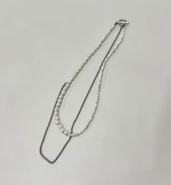 fredy emue「パールチェーンアシメネックレス」|ネックレス|