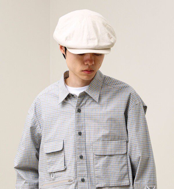 GLOSTER「【大人カジュアルに映える】COTTON LINEN BIG CASKET」|キャップ・キャスケット|