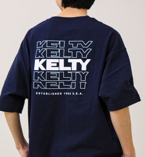 GLOSTER「【KELTY&times;GLOSTER】別注 バックタイポロゴT」|Tシャツ・カットソー|ネイビー