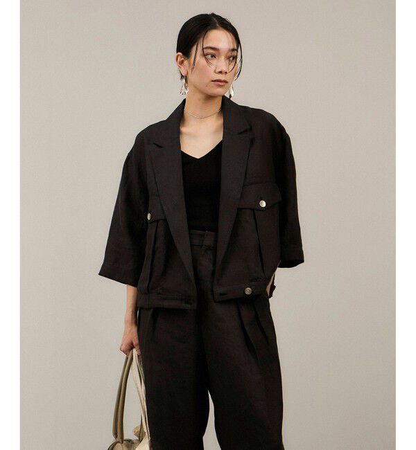 SALON adam et rope'「リネンツイルブルゾン」|ブルゾン・スタジャン|