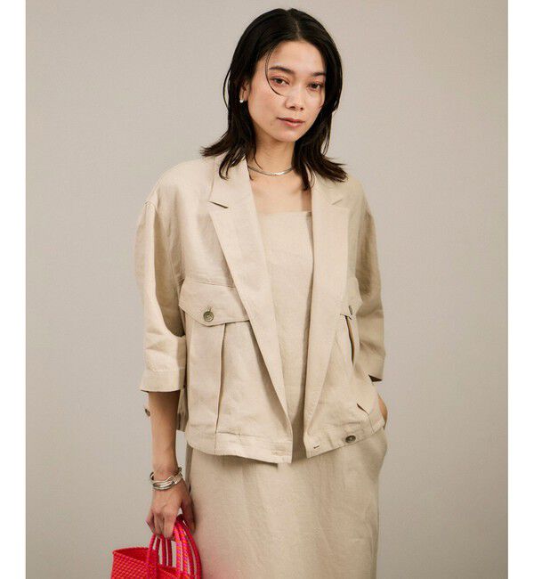 SALON adam et rope'「リネンツイルブルゾン」|ブルゾン・スタジャン|