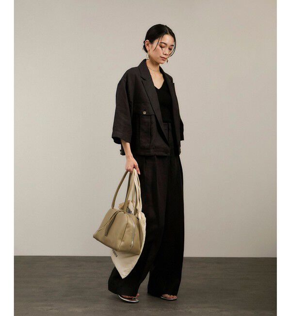 SALON adam et rope'「リネンツイルブルゾン」|ブルゾン・スタジャン|