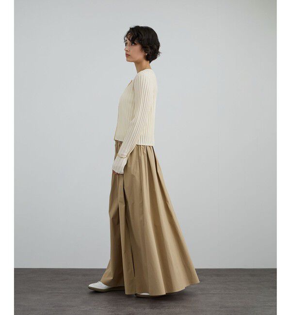 SALON adam et rope'「ワイドリブスキッパークルーネックカーディガン」|カーディガン|