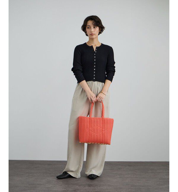 SALON adam et rope'「ワイドリブスキッパークルーネックカーディガン」|カーディガン|