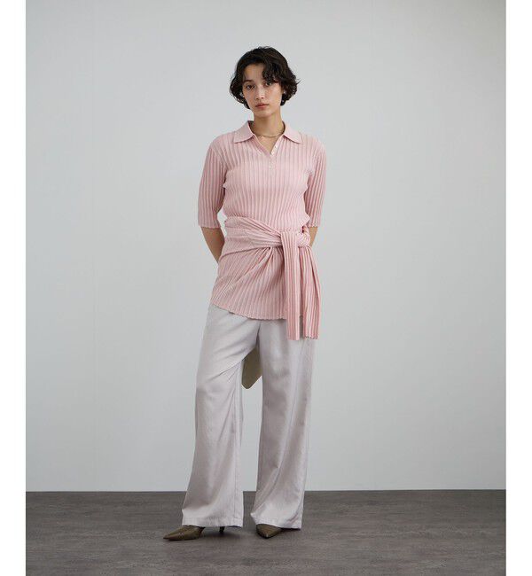 SALON adam et rope'「ワイドリブスキッパークルーネックカーディガン」|カーディガン|