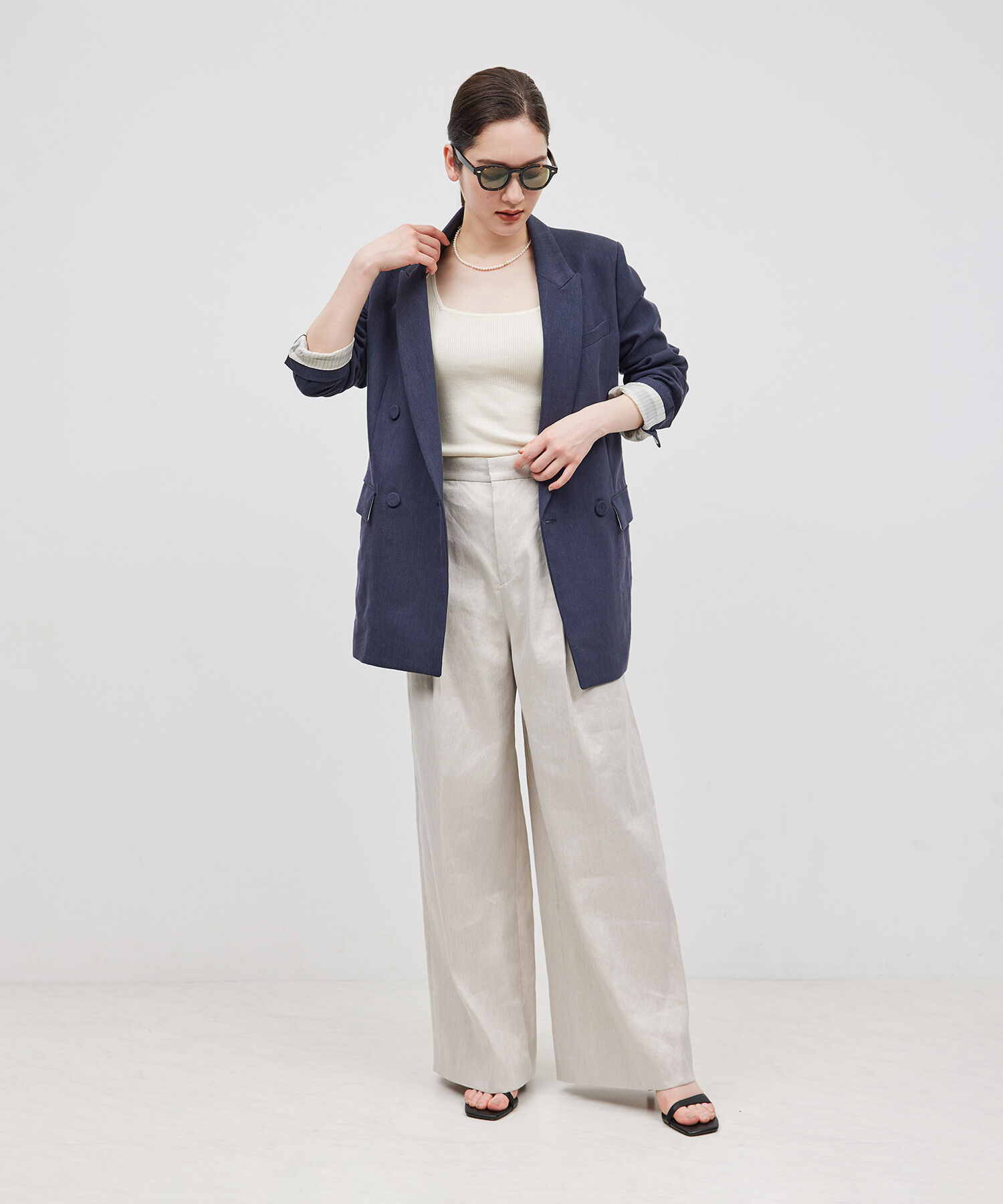 ROPE「ヘビーリネン ダブルジャケット」|テーラードジャケット|