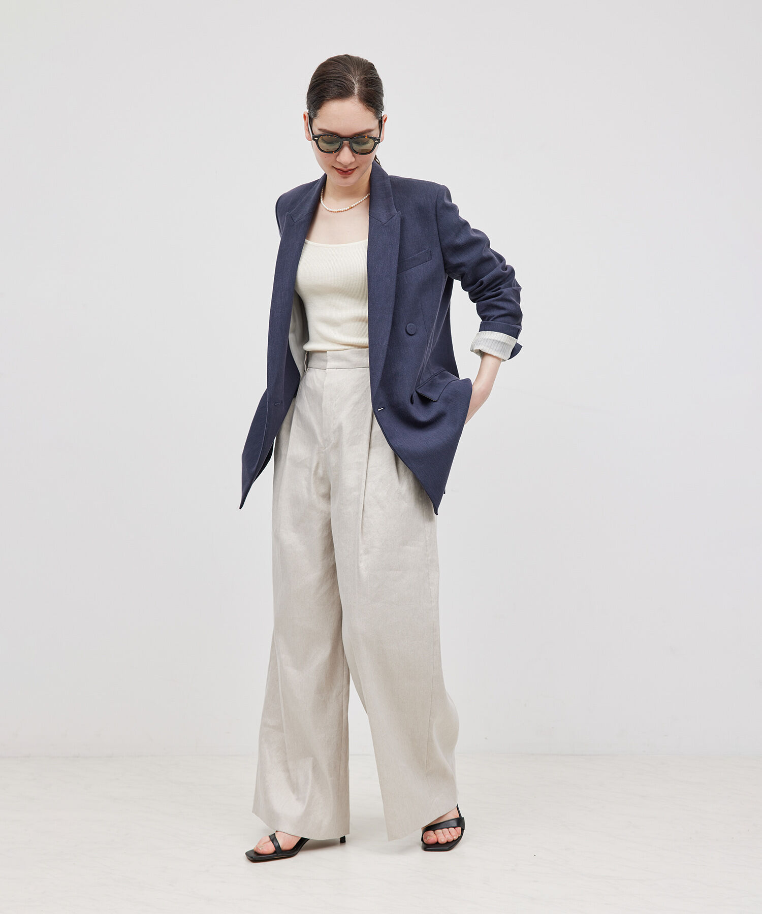 ROPE「ヘビーリネン ダブルジャケット」|テーラードジャケット|