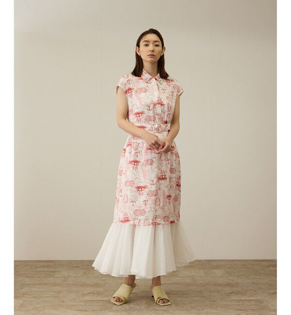 ROPE「【洗える】トワルドジュイベルテッドミニワンピース」|ワンピース|