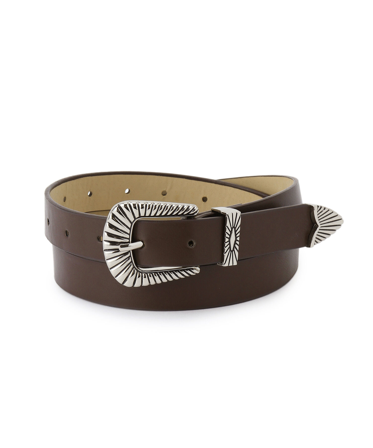 VIS「23mm巾ウエスタンバックルベルト」|ベルト|ダークブラウン(20)