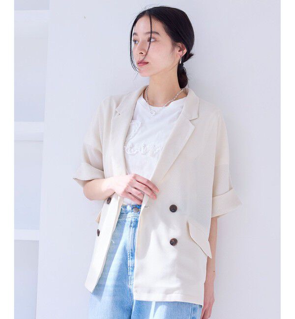 VIS「【洗える】メッシュドルマンサマージャケット」|テーラードジャケット|キナリ(16)