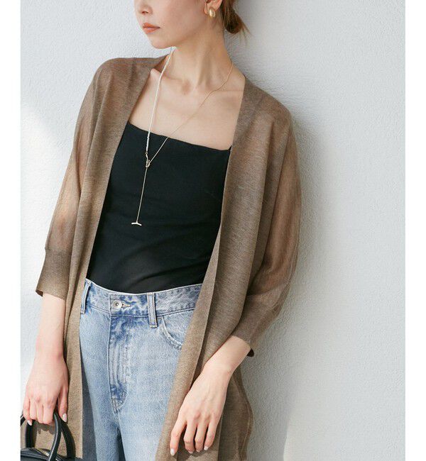 Rope&rsquo;Picnic「【新色追加】LEVITAシアーニットリラックスカーディガン」|カーディガン|