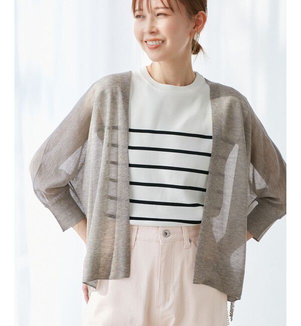 Rope&rsquo;Picnic「【新色追加】LEVITAシアーニットリラックスカーディガン」|カーディガン|