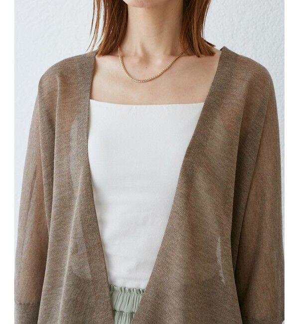 Rope&rsquo;Picnic「【新色追加】LEVITAシアーニットリラックスカーディガン」|カーディガン|