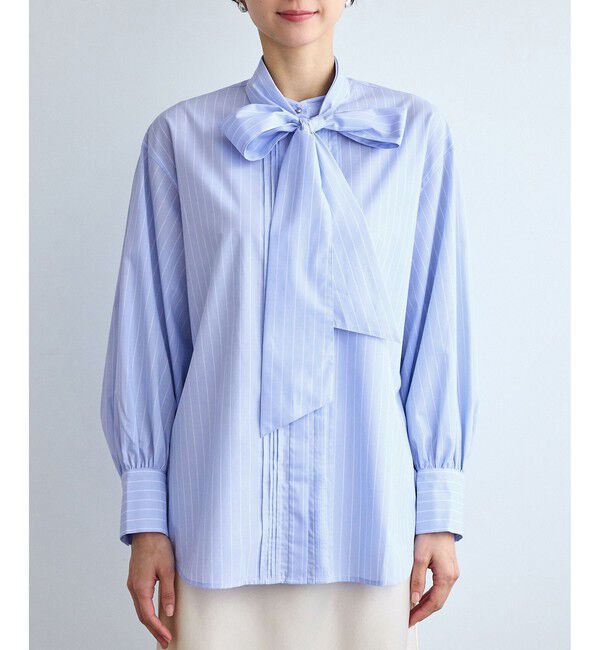 Rope&rsquo;Picnic「ボウタイリボンシャツ/花粉ガード・防シワ」|シャツ・ブラウス|